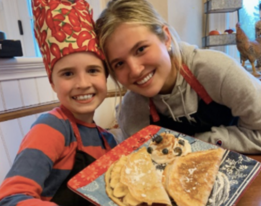 Luke 27 and Ally 20 Riley with their crepes!