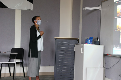 Ms. Nelson watches a CGL assembly on October 22.