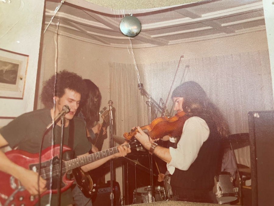 Flachs playing the fiddle in 1974!
